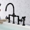 Kingston Brass KS2330RKX Bridge Kitchen Faucet with Brass Sprayer, Matte Black KS2330RKX - alternate 3